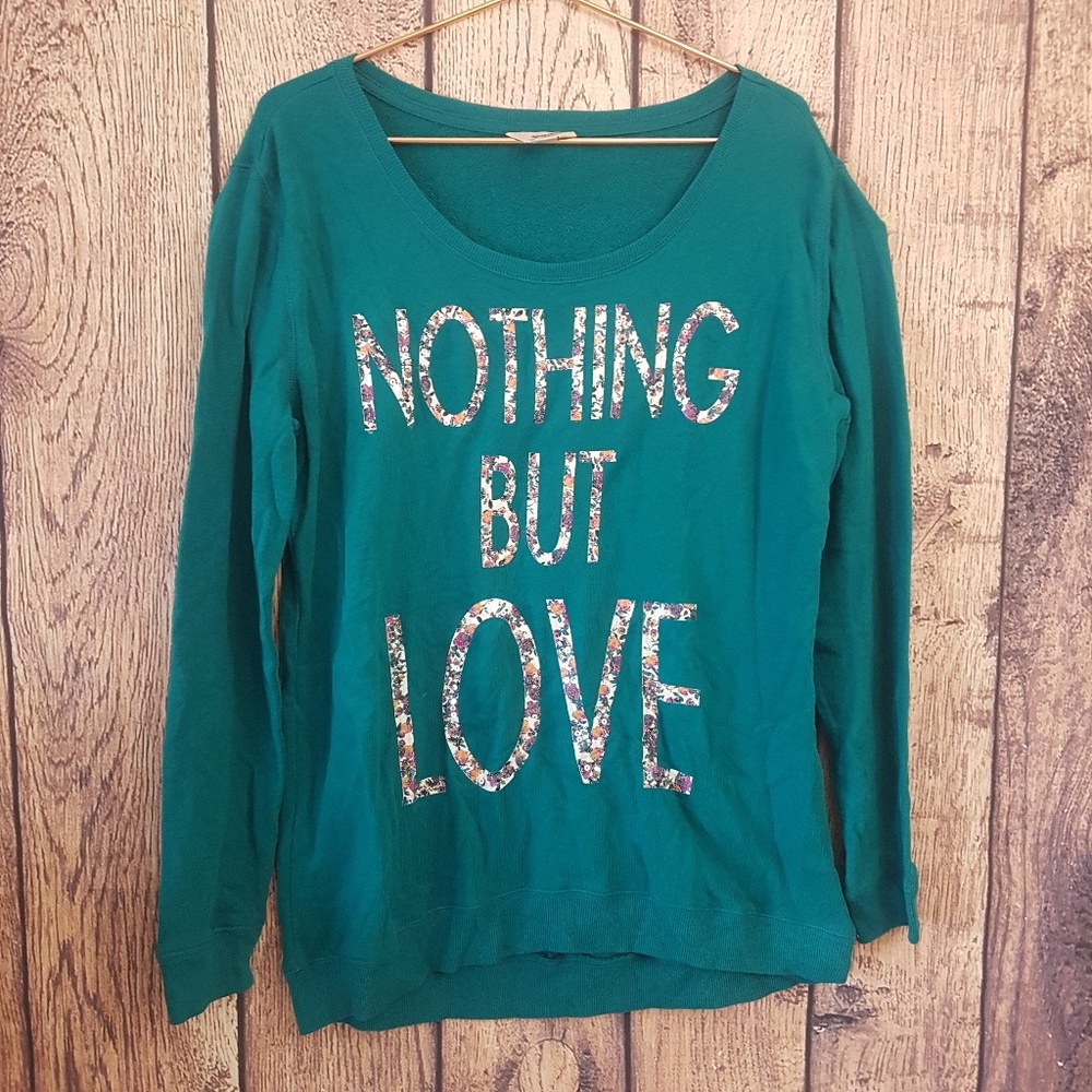 Arizona Jean company Teal sweater slogan size XL